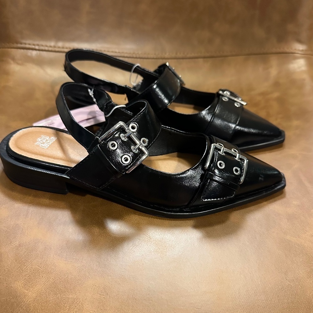 Wild Fable Women's Black Peyton Slingback Flats